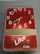 Vintage LIKE Cola Bar Clock Light Like Coca Soda Lighted Sign