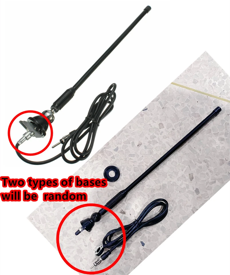 16" Universal Mount Swivel Base Car SUV AM/FM Radio Amplified Antenna Aerial Kit - Image 3 of 4