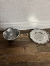 Holland Boone polished pewter plate + bowl (Scottsdale-made in Mexico)