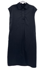 COS Size US 6 Midi Collared Shirt Dress Sleeveless Black