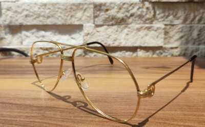Cartier Brillenfassung Vendome Santos gold-double Top-Zustand Original