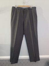 Farah Men  s Trousers 38 X 29 Grey Dress Pants Smart Casual