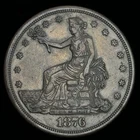 1876-S Silver Trade $1 Dollar, VF/XF, One Rim Dent