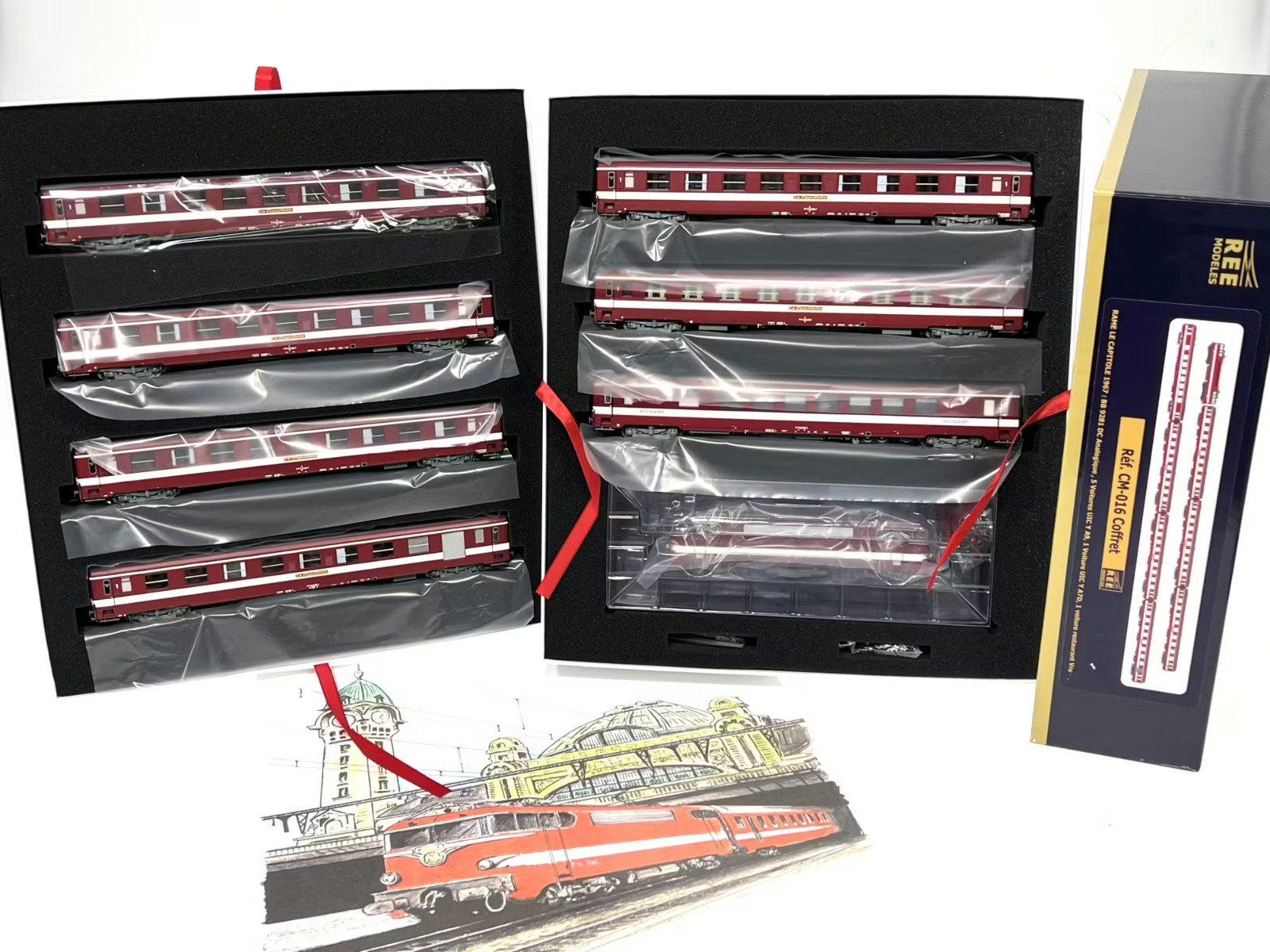 REE Modeles CM-016 Set “Le Capitole”, BB 9200 +8 Coaches Illuminate. SNCF