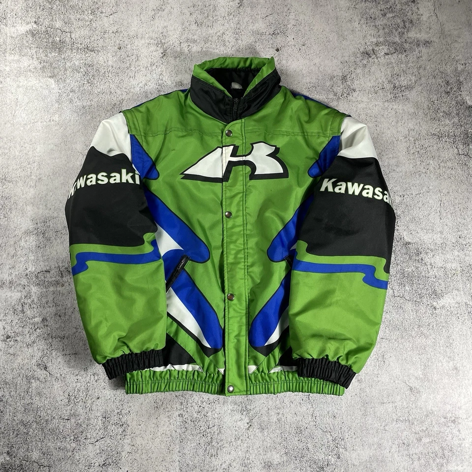 RARE Vintage 90s Kawasaki Team Transformer Jacket (Kawasaki Vest) Size M - Image 2 of 4