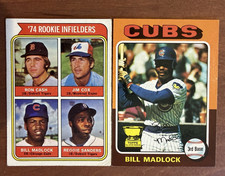 Bill Madlock 1974 Topps #600 Rookie Card & 1975 Topps #104 All-Star Rookie Card. rookie card picture