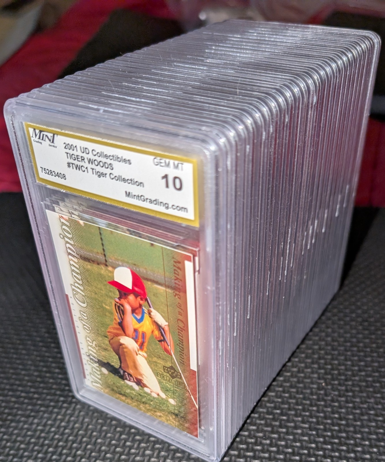 2001 Upper Deck Collectibles *Tiger Woods Collection Tin* 25 Gem Mt 10s +1 RARE