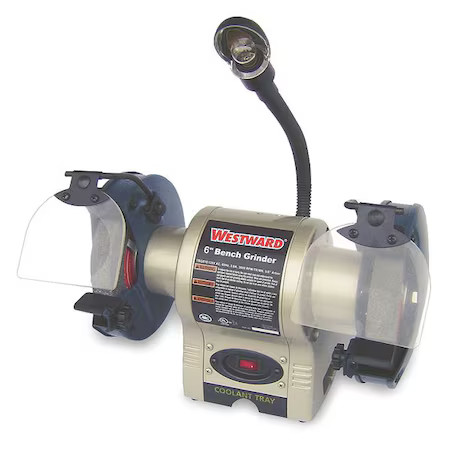 Westward 1Kel8 Bench Grinder, 6 In Max. Wheel Dia, 3/4 In Ma