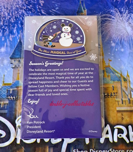 Disney CM Season's Greetings 2023 Oswald the Lucky Rabbit Disneyland Cast Pin - Picture 2 of 2