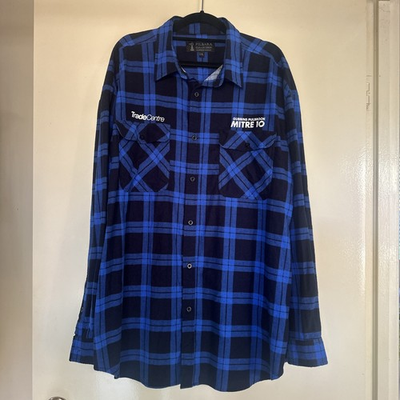 #ad Pilbara Collection Size 2XL Mitre 10 Tradie Blue Flannelette Button Up Shirt AU $29.40