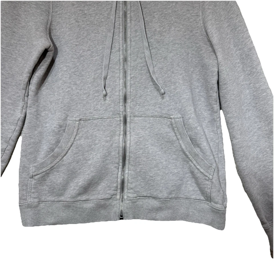 Burberry Brit Zip Hoodie M Gray Full Zip Sweatshirt Nova Check Hood 100% Cotton - Image 4 of 4