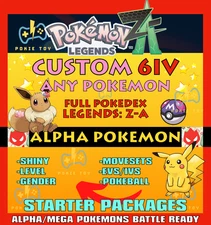 POKEMON LEGENDS ZA✨Custom Any 6IV Pokemon Shiny/Non✨SHINY ALPHA POKEMON MEGA✨Z-A