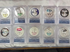 Niue 2026 Mermaid Complete Set Of 10 1 Silver Multicolor Colorized Coins