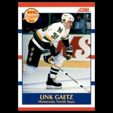 Link Gaetz Rookie #411 1990-91 Score Minnesota North Stars Hockey Card NHL. rookie card picture