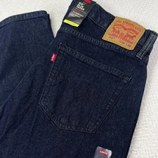 New Levis 512 Slim Taper Flex Stretch Jeans Mens Size 36x32 Dark Wash Denim