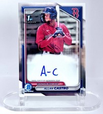 2024 Bowman Chrome Allan Castro 1st Auto Prospect #CPA-ACA Boston Red Sox