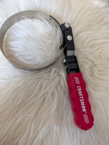 Craftsman Adjustable Strap Oil Filter Wrench 3-1/2 in Steel Non-Ratcheting