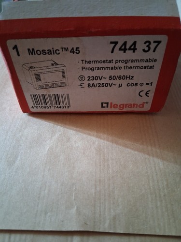 Thermostat d'ambiance électronique programmable Mosaic LEGRAND RÉF 744 37/74437 - Afbeelding 2 van 5