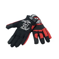 Guanti da equitazione WCC neri / rossi, L