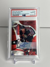 2021 UD Allure #138 Shane Pinto Red Rainbow Auto PSA10 POP4