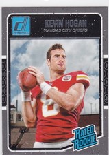 2016 Donruss #382 Kevin hogan Rated Rookie card Kansas City Chiefs. rookie card picture