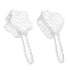 1 SET 2PCS PLUM FLOOK FORMES DE COEURS SUSHI FABRES MOULS TOOLS (transparent)