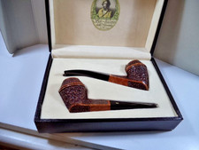 PIPA PIPE SER JACOPO SET SORORIBUS BULLDOG 2 PIPES  R1 RUSTIC NEW NUOVE.