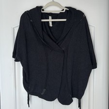 Lululemon Gray Cardigan Sweater Easy Wrap Cashmere Blend Adj Waist Women's XS/S