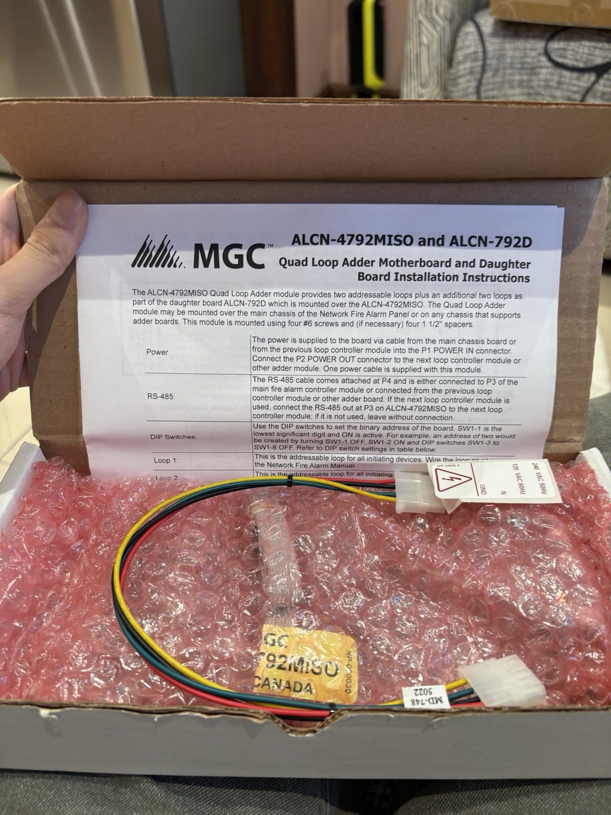 MGC ALCN-4792MISO Network Quad Loop Adder Module - In Box