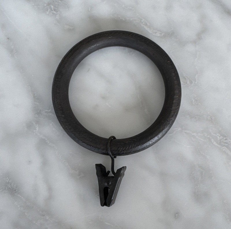 (1) Pottery Barn Round W/ CLIP Ring LARGE 2" Drape Curtain CAST IRON