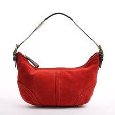 Coach Women's Suede Exterior Red Bags & Handbags for Women for