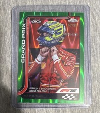 Topps Chrome F1 2025 Oliver Bearman RC Green RayWave Refractor /99 #123 Ferrari