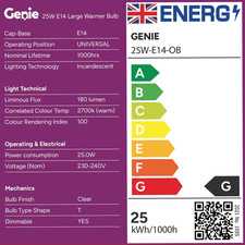 25W E14 Scentsy Light Bulb (Pack of 3) Large Fancy Globe Incandescent Glass 230