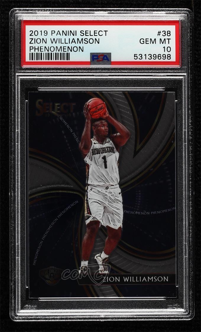 2019-20 Panini Select Phenomenon Zion Williamson #38 PSA 10 GEM MT 10un