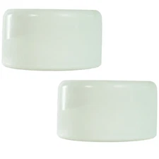Pool Central Set of 2 Smooth White Swimming Pool Ladder Bumper Cap Plugs 2.25IN