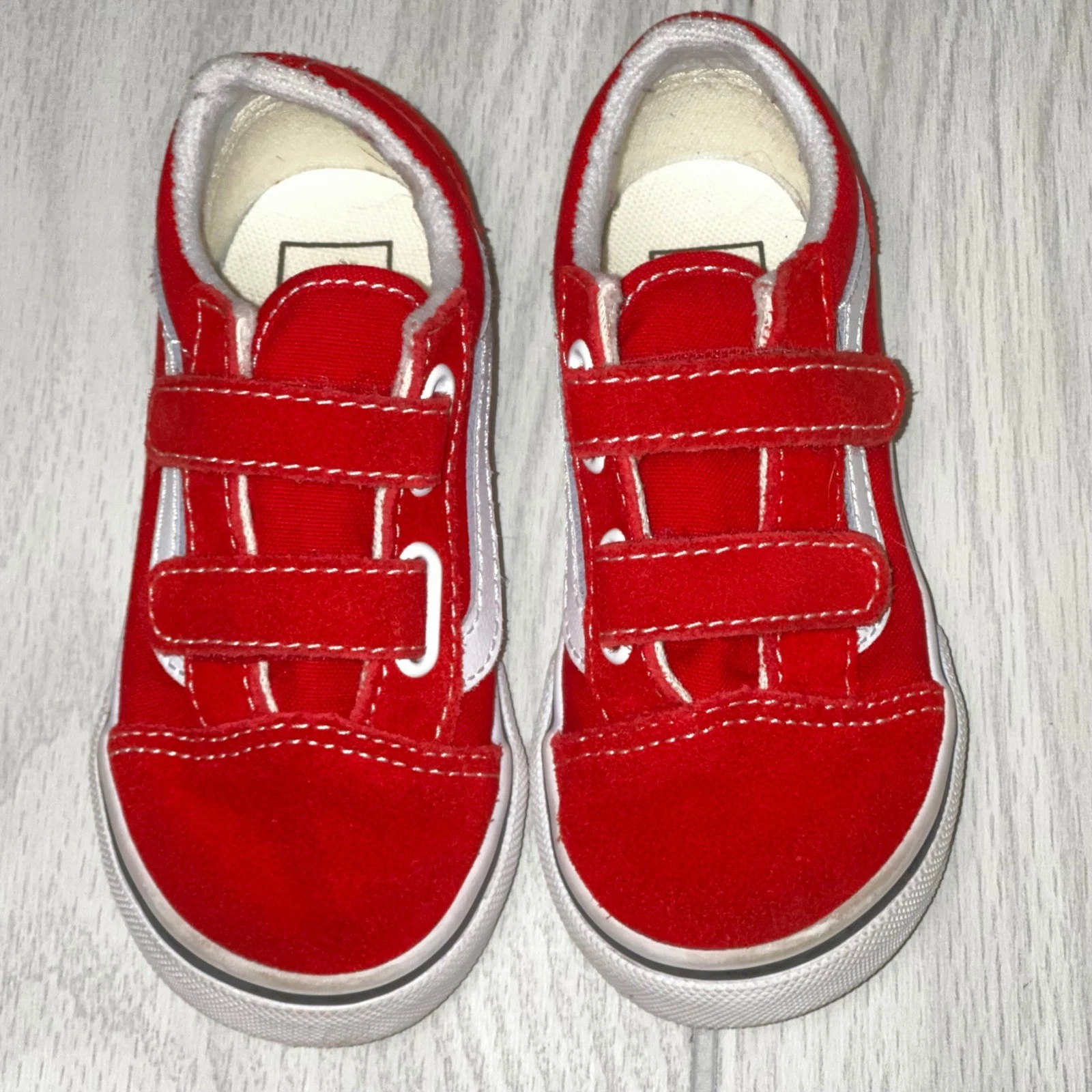 Sneakers Vans bambino Oldol Skool rossoo bianco g eassante passan t