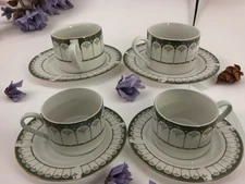 Lot Of 4: Farberware Fine China Ardsley 485 Coffee Cup & Saucer Plate Set Cups A
