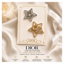 Brand New Authentic Dior Beauty Holiday 2025 Star Hair Clips 2pc Set