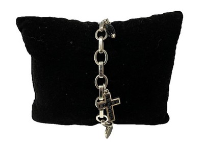 925/ - Silber ESPRIT Bettel Armband, mit Anhängern, 19,5 cm lang. 2 - 8 mm breit