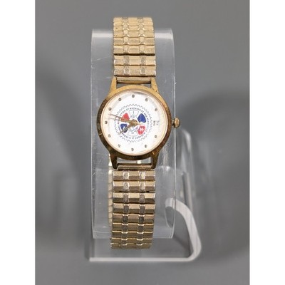 Vintage IAMAW Union Watch Women's Gold Tone USA Made Date Stretch