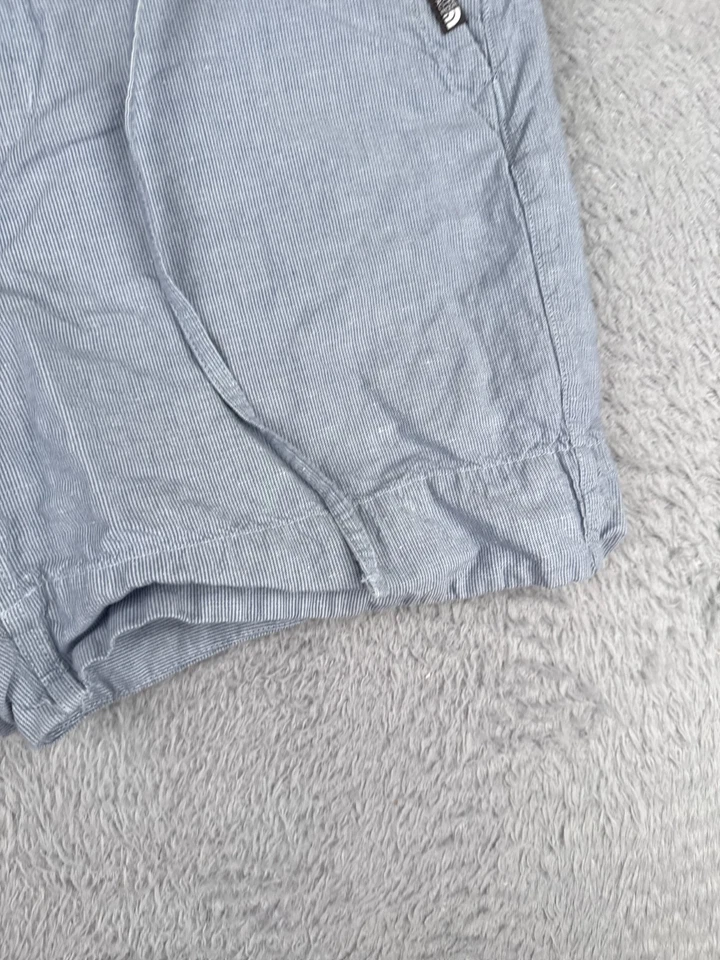 Pantalones Cortos Mujer The North Face 8 Azul Blanco Rayas Cordón Lino Mezcla Algodón 6" Foto 2 de 4