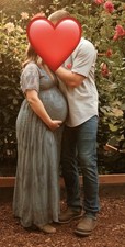 Pink Blush Maternity Lace Dress, Size Medium