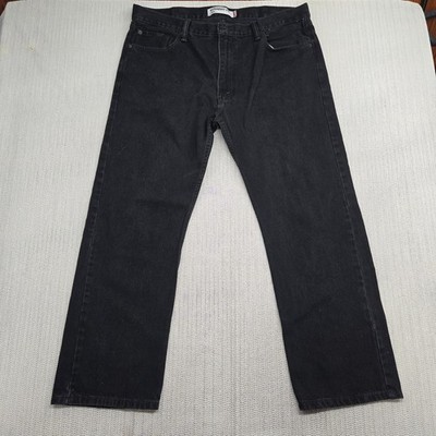 Levis 505 Jeans Mens 40x30 Black Straight Denim Classic Five Pocket Pants Vtg