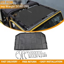  Front Durable Mesh Sunshade Bikini Top Cover Blocking Uv For Jeep Wrangler Tj