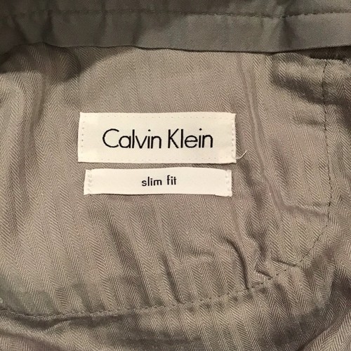 Calvin Klein Pantalone Uomo Slim Fit Grigio Casual Elegante 36x32 - Foto 11 di 11