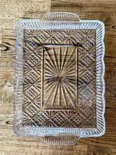 Godinger Shannon Dublin Crystal Gallery Rectangular Serving Dish Tray 14" X 11"