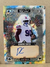 2024 Wild Card 5 Card Draw Dewayne Carter Rookie Auto 1/1 Buffalo Bills. rookie card picture