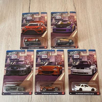 Hot Wheels Compact Kings Set 1-5 1:64 Modellauto Fiesta Civic Impreza MX5 Sentra