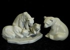 Vintage Lladro Spain Porcelain Polar Bear Collection