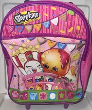 Shopkins Small 12" Rolling Backpack BNWT RARE